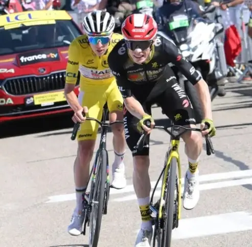 Jonas Vingegaard y Tadej Pogacar