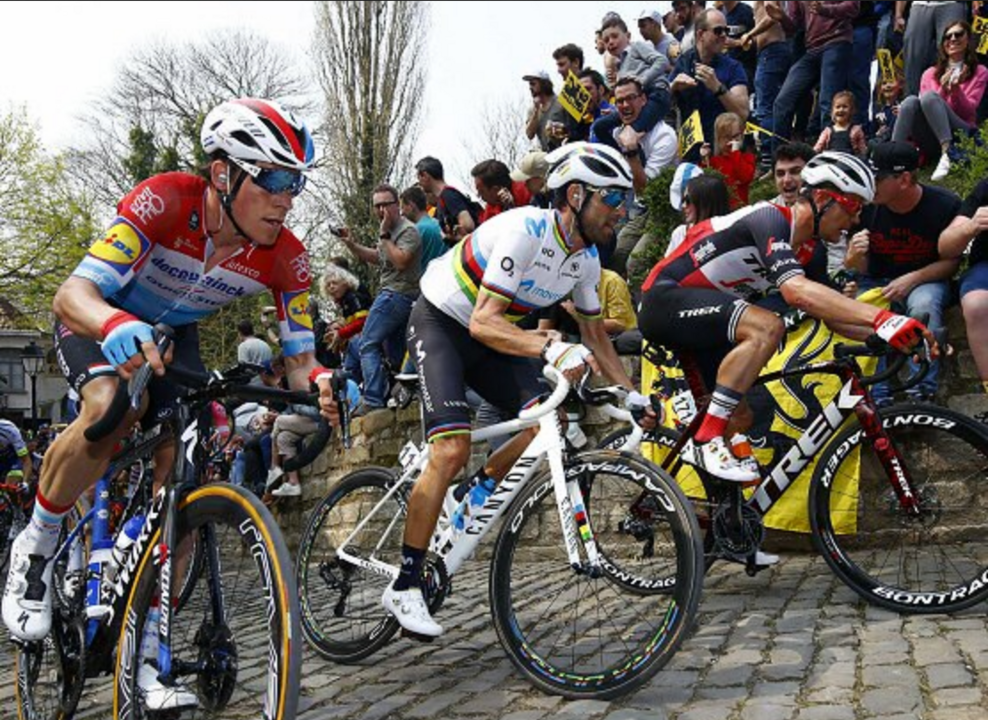 Alejandro Valverde en el Tour de Flandes