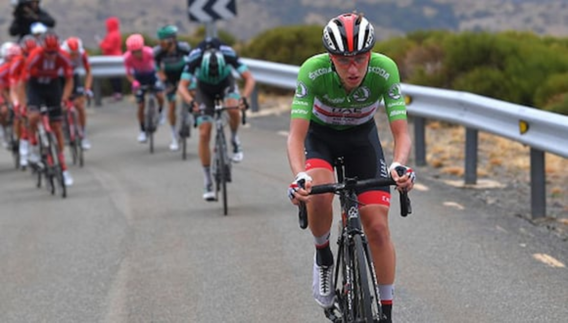 Tadej Pogacar en la Vuelta a Espa&ntilde;a 2019