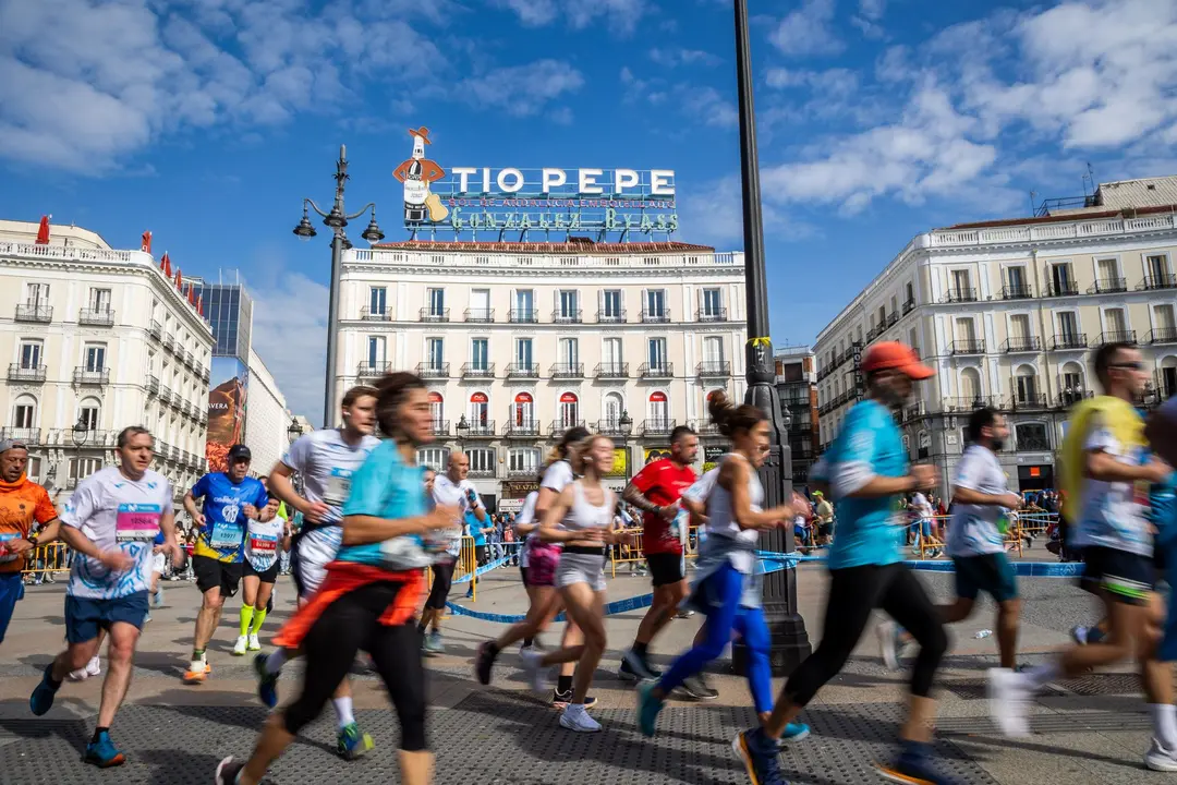 Corredores en el Marat&oacute;n de Madrid.