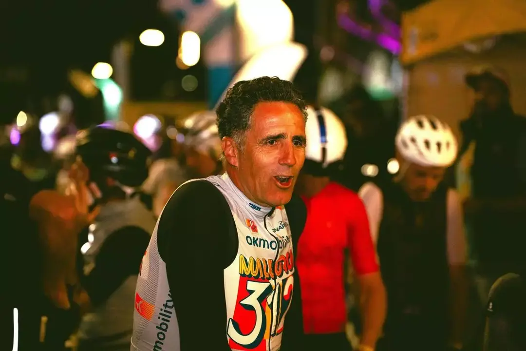 Miguel Indurain en la marcha clicloturista Mallorca 312.