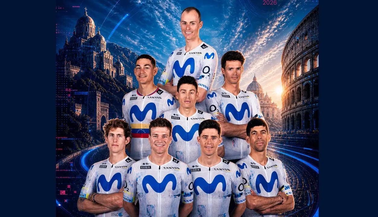 Ciclistas del Movistar en el Giro de Italia de 2026