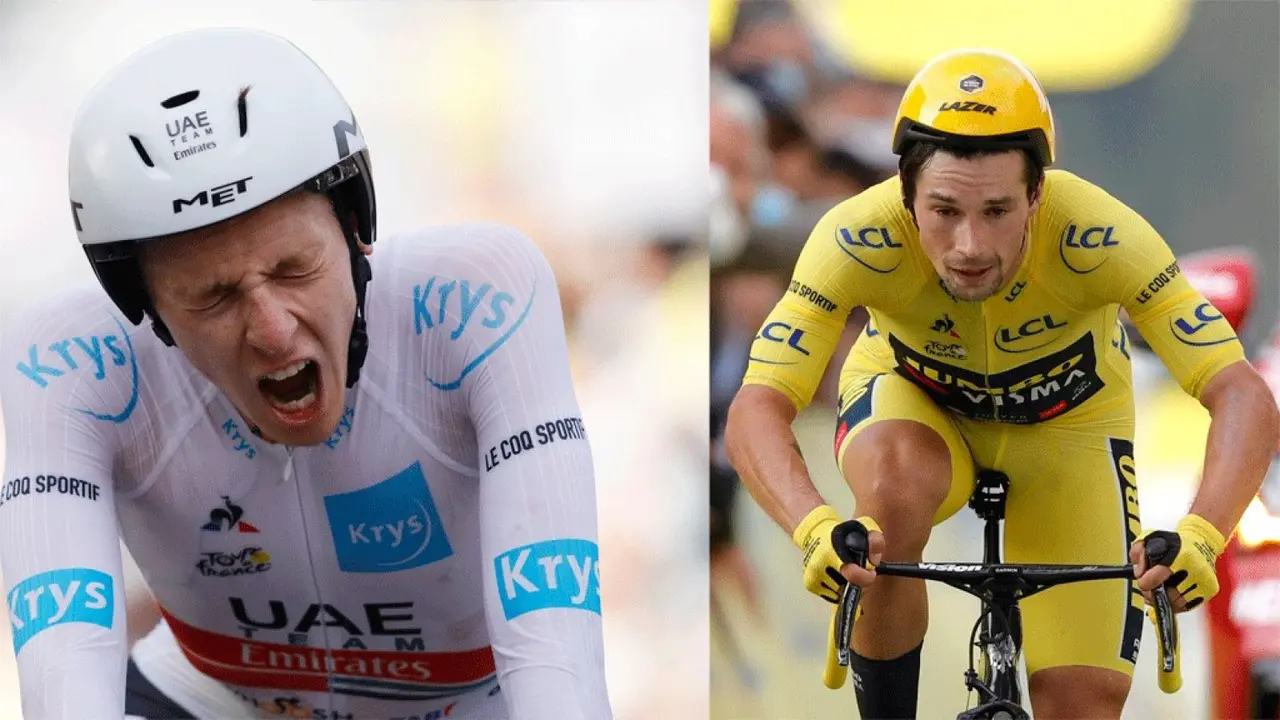 Tadej Pogacar y Primoz Roglic