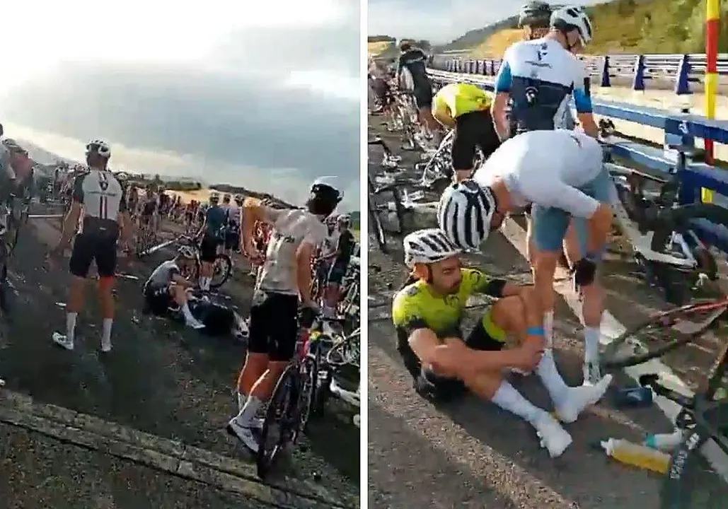 Accidente masivo en la Quebrantahuesos 2026