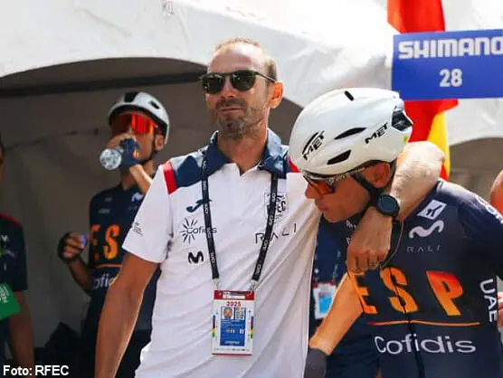 Alejandro Valverde y Juan Ayuso