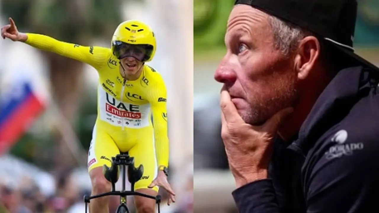 Tadej Pogacar y Lance Armstrong