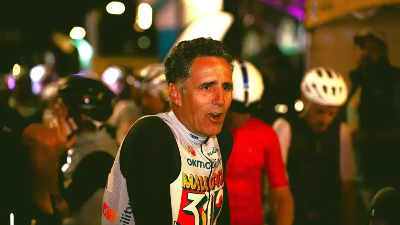 Miguel Indurain en la marcha clicloturista Mallorca 312.