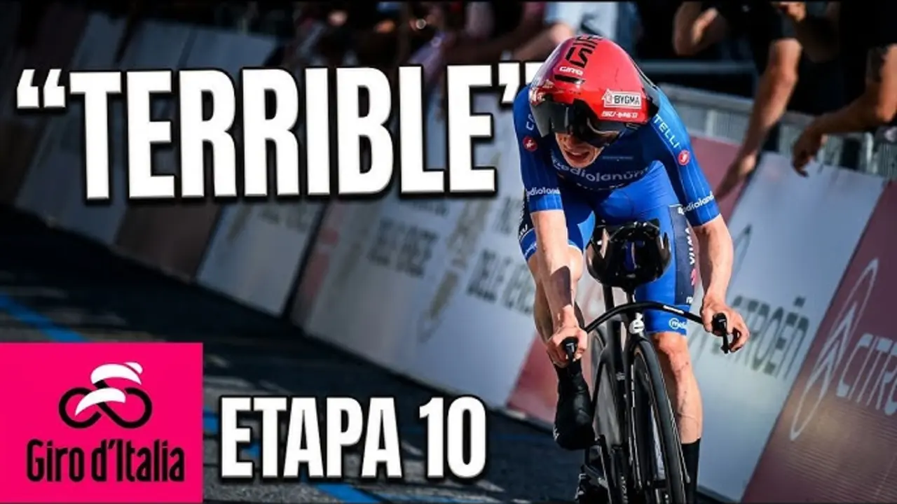 Jonas Vingegaard en la etapa contrarreloj del Giro de Italia de 2026