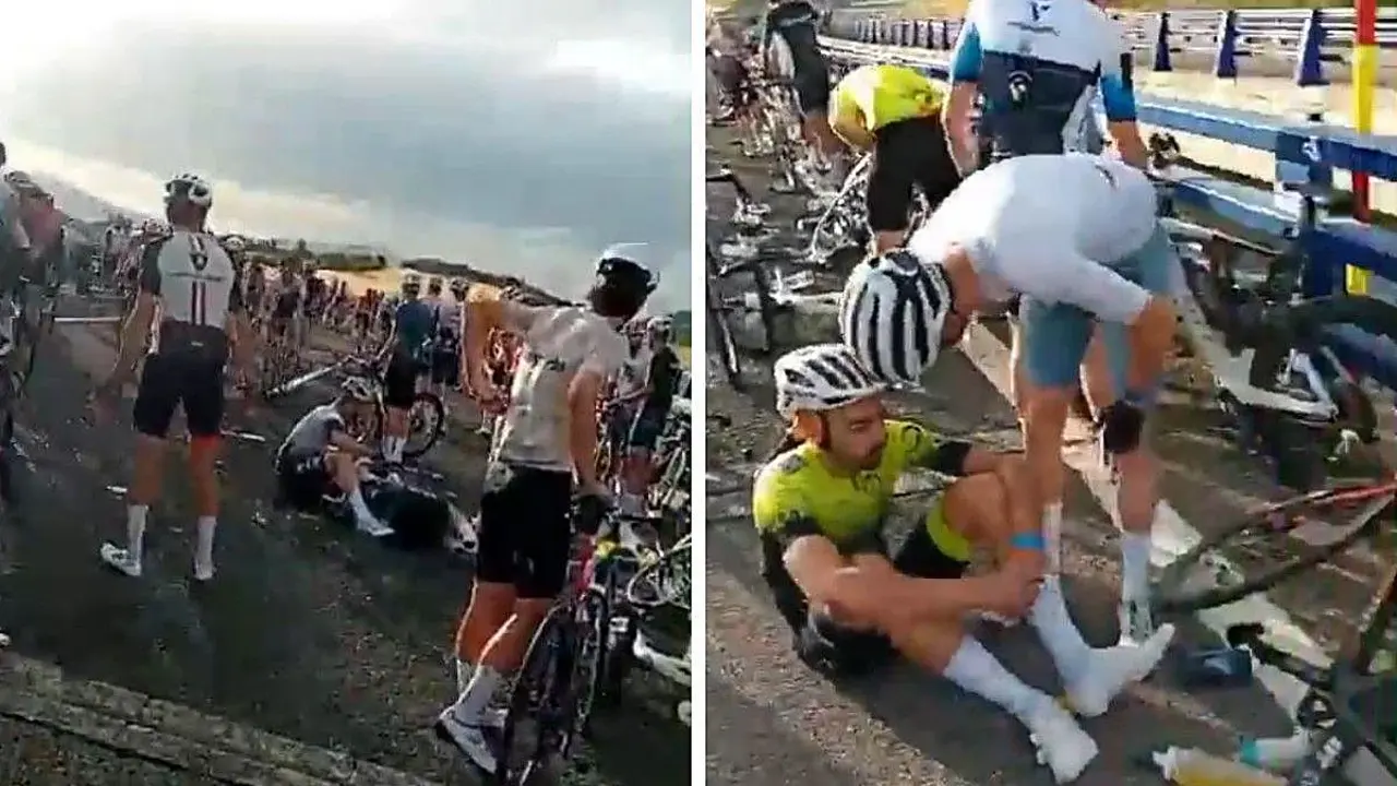 Accidente masivo en la Quebrantahuesos 2026
