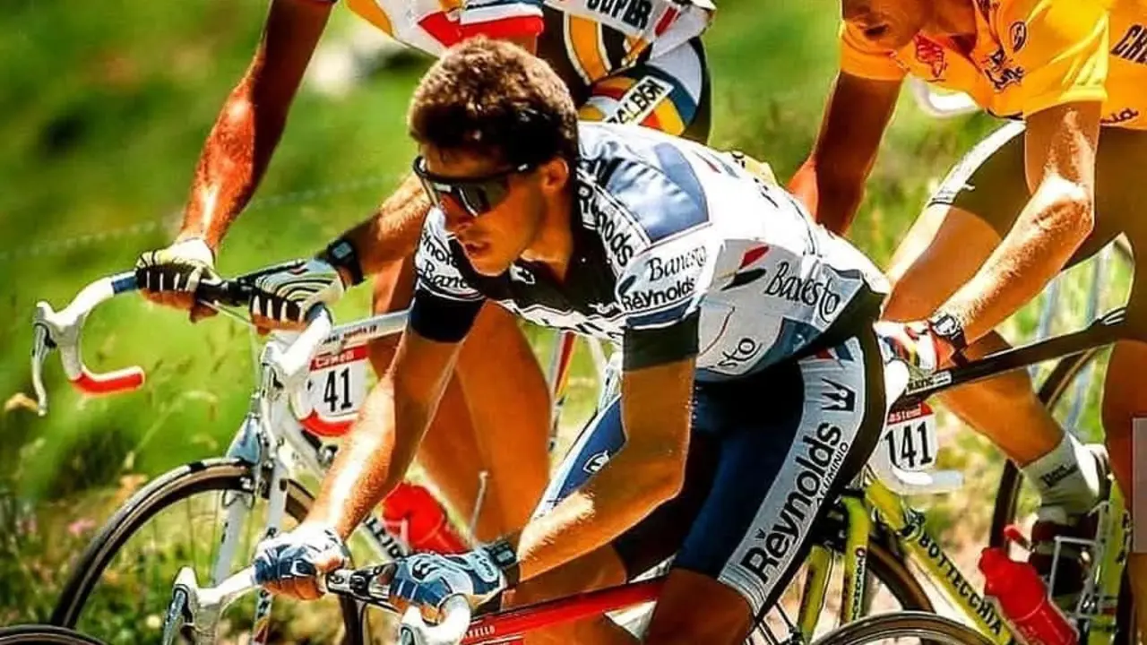 Pedro Delgado, Laurent Fignon y Greg Lemond