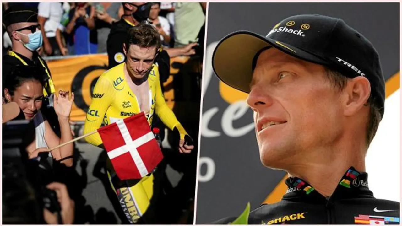 Jonas Vingegaard y Lance Armstong