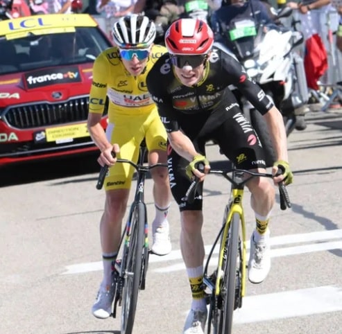 Jonas Vingegaard y Tadej Pogacar