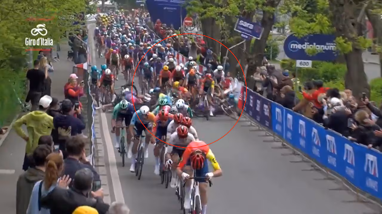 Caída masiva en la primera etapa del Giro de Italia de 2026