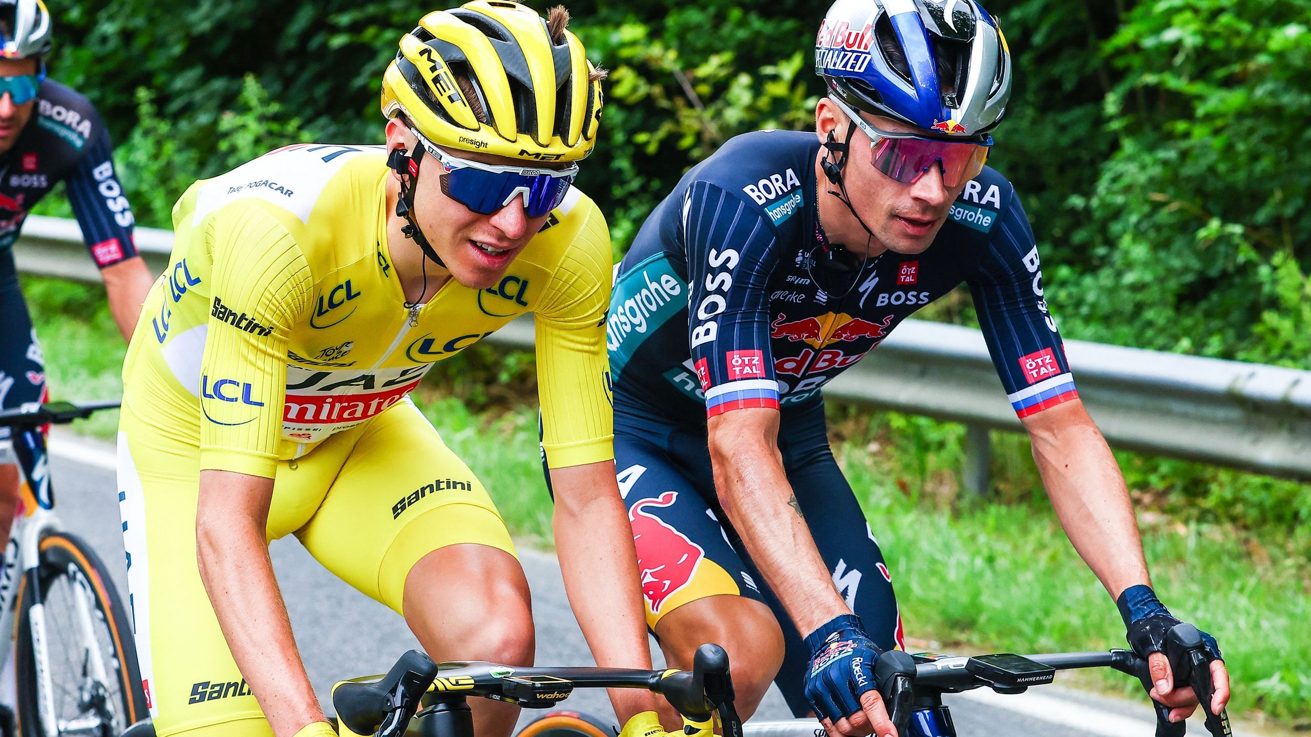 Tadej Pogacar y Primoz Roglic